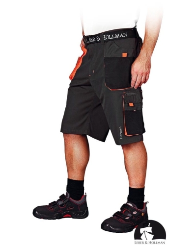 Spodenki krótkie FORMEN LH-FMN-TS - stalowo-czarno-pomarańczowe